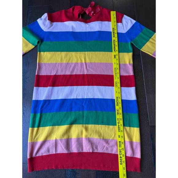 Chinti & Parker Rainbow Striped Sweater Dress Open Back Tie Detail Small UK - Picture 10 of 12